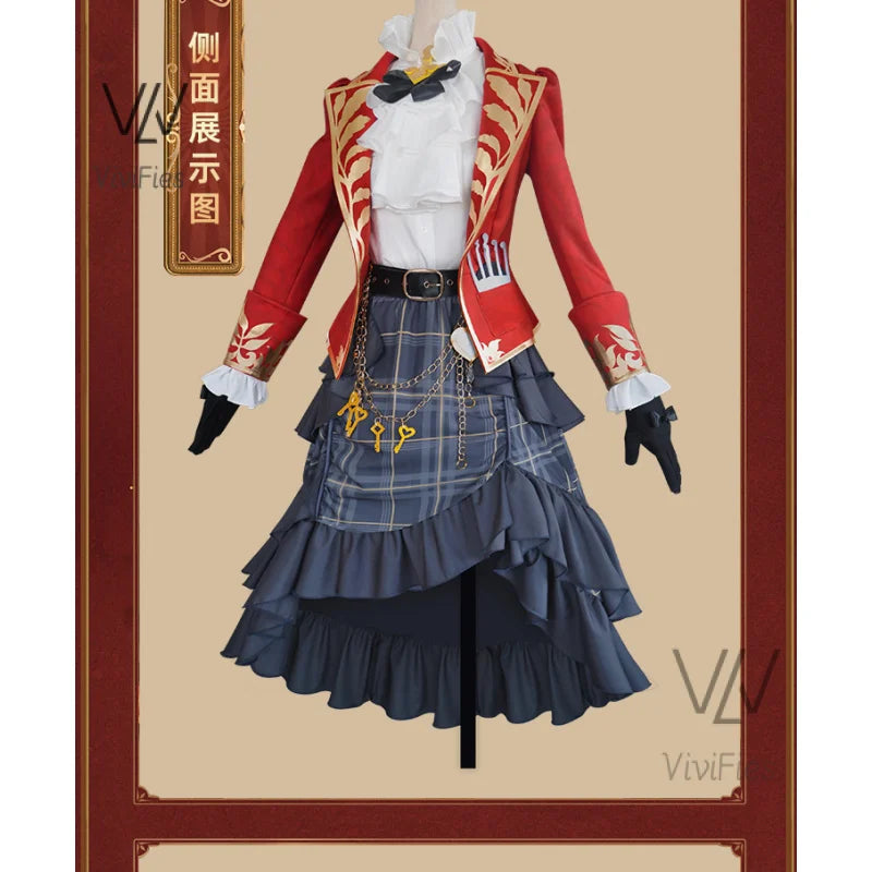 Anime Identity V Tracy Reznik Latest style Anniversary Heart Lock Game Suit Uniform Cosplay Costume Halloween Party Outfit Women