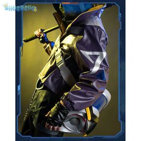 Anime Game LOL True Damage Ekko Fashion Uniform Cosplay Costume Halloween Carnival Party Outfit Casual Clothing Men