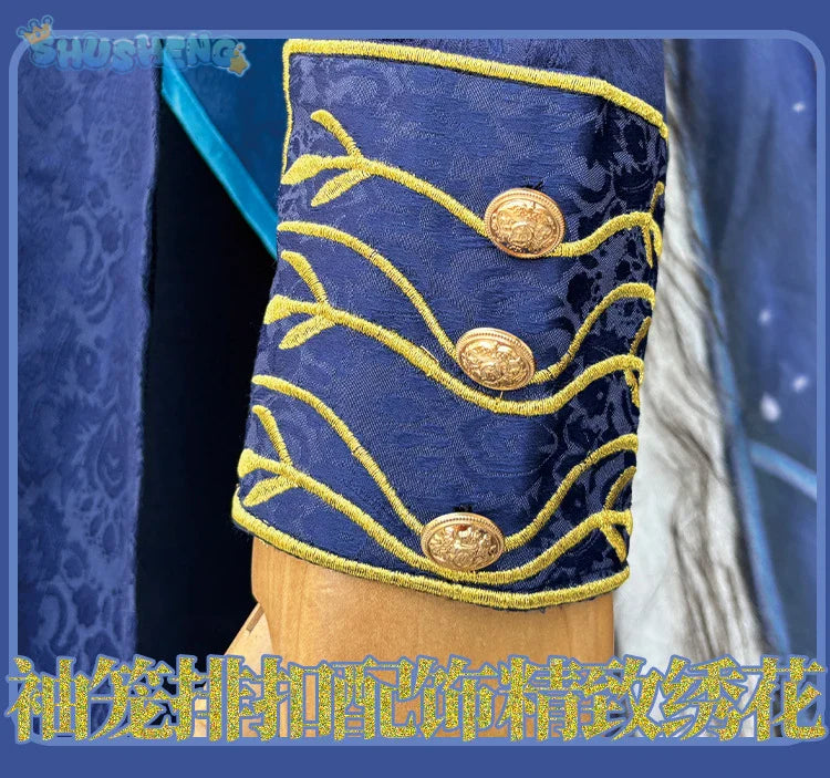 Shusheng-N Identity V Hermit Alva Lorenz Warden Game Suit Handsome Uniform Cosplay Costume Halloween Party Role Play Outfit Men Woman