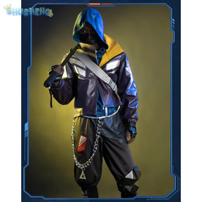 Anime Game LOL True Damage Ekko Fashion Uniform Cosplay Costume Halloween Carnival Party Outfit Casual Clothing Men