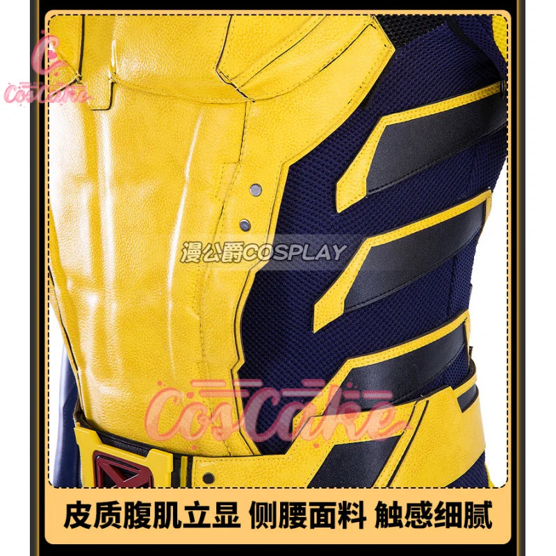 New Movie Deadpool 3 Wolverine Cosplay Costume Jumpsuit Vest Shoulder Armor Gloves Belt For Men Custom Made