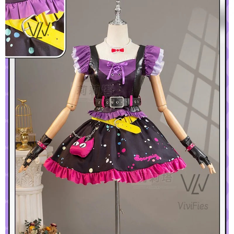 Irelia H Anime Aikatsu!Hoshimiya Ichigo Cosplay Costume Sweet Devil Evening party Dress female Lolita in stock