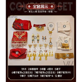 Game Identity V Entomologist Melly Plinius Cosplay Costume Chinese Ancient Dress Suit With Veil Halloween Uniforms Custom Made