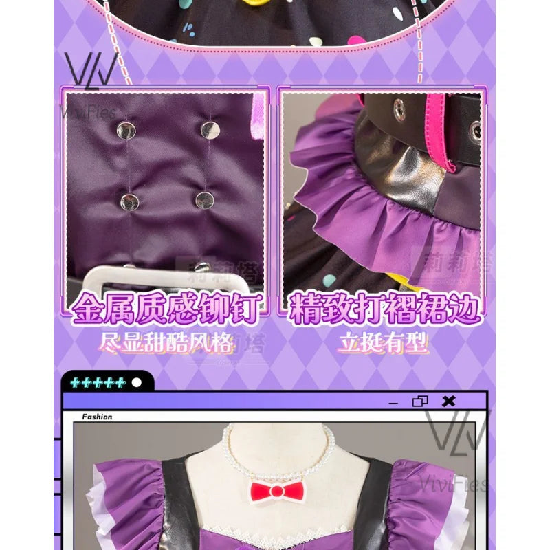 Irelia H Anime Aikatsu!Hoshimiya Ichigo Cosplay Costume Sweet Devil Evening party Dress female Lolita in stock