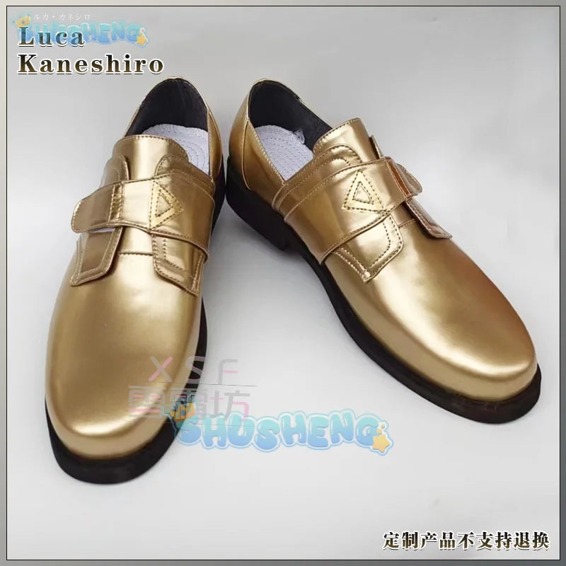 VTuber Hololive Luxiem Luca Kaneshiro Cosplay Boots PU Shoes Halloween Cosplay Prop Custom