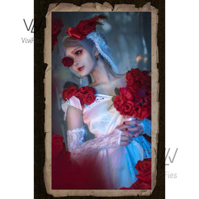 Game identity Ⅴ ipair cosplay sexy red rose wedding dress Party Halloween dress up large female size