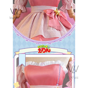 IN STOCK Anime Little Goddes Kamichama Karin Hanazono Karin Gorgeous Elegant Dress Pink Uniform Cosplay Costume Halloween Outfit