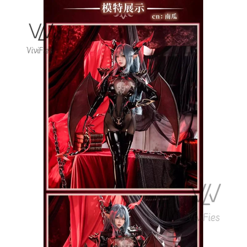 Game Azur Lane reservsburg cosplay costume for Halloween Christmas Festival full set Party comic sexy full set leather jumpsuit