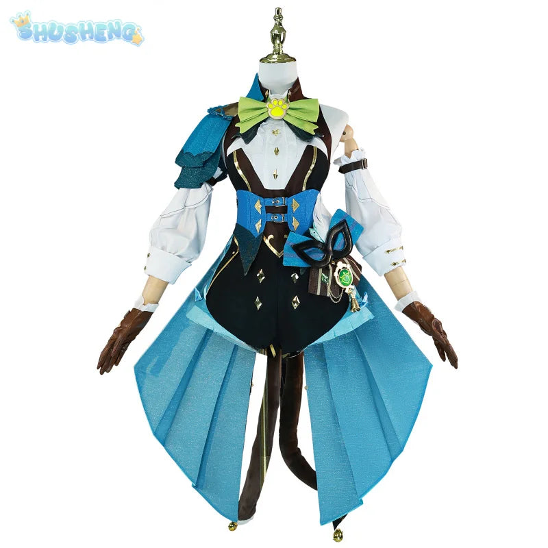 Kirara Cosplay Genshin Impact New Skin Sweet Lovely Kirara Suit Uniform Dress Full Set Halloween Party Outfit Women IN STOCK