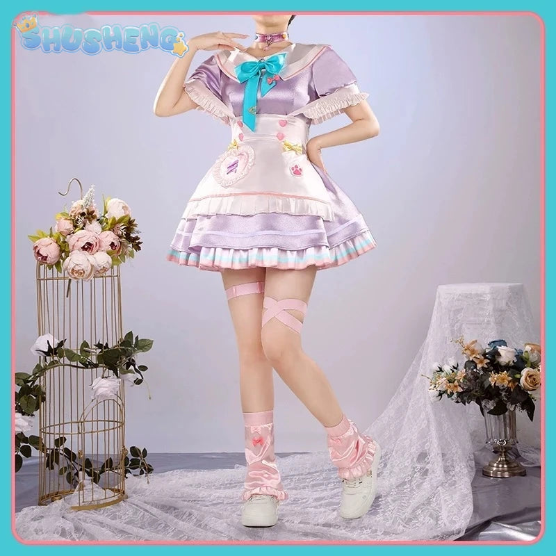 Shusheng vtuber Ratna Petit game suit elegant lovely dress uniform cosplay costume Halloween Carnival party role play outfit