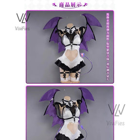 Genshin Impact New Skin Keqing Cosplay Costume Uniform Wig Anime Sexy suspension jumpsuit with small wings Halloween party outfi