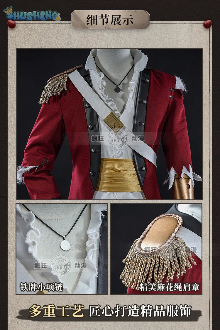 Identity V Jose Baden Chief Mate Men Cosplay Costume Cos Game Anime Party Uniform Hallowen Play Role Clothes Clothing