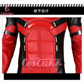 New Movie Deadpool Cosplay Costume Red Zentai Bodysuit Party Men Wolverine Full Jumpsuits Sword Bag Boots Belt Custom Made