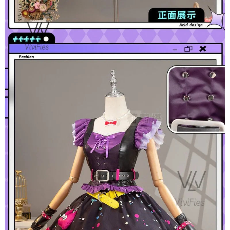 Irelia H Anime Aikatsu!Hoshimiya Ichigo Cosplay Costume Sweet Devil Evening party Dress female Lolita in stock