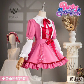 IN STOCK Panty& Stocking with Garterbelt Stocking Anarchy Cosplay Costume Wig Pink Lolita Dress Woman Sexy Kawaii Halloween Suit