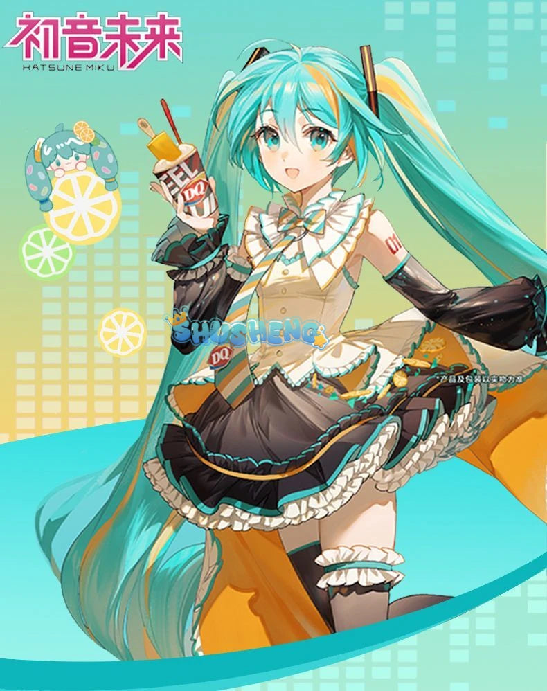 Miku cosplay cute princess Loli dress Miku wig play a full set of dresses for Christmas and Halloween S-XXL