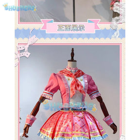 Anime Aikatsu! Cosplay Hoshimiya Ichigo Cosplay Costume Lolite Dress  Wig Women Hallowen Party Girls increase size S-XXL