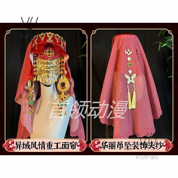 Game Identity V Entomologist Melly Plinius Cosplay Costume Chinese Ancient Dress Suit With Veil Halloween Uniforms Custom Made