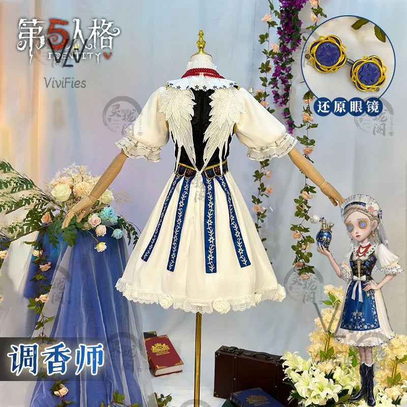 Vera Nair Cosplay Game Identity V Costume Perfumer The Dove-Like Yudit Skin Dress Halloween Party Role Play Clothing New