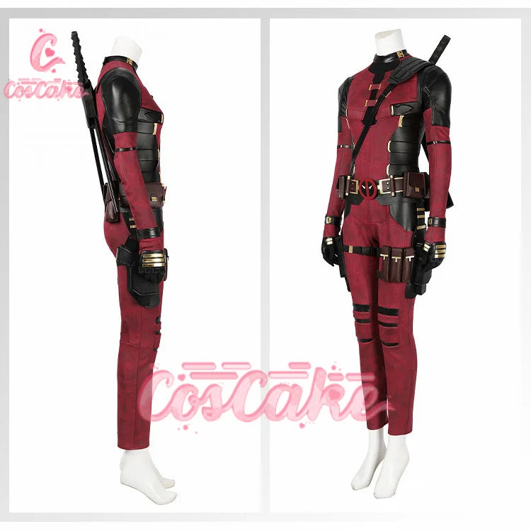 New Deadpool Cosplay Cosutme Wade Winston Wilson Jumpsuit Belt Cosplay Costume Movie Anti-hero Suit Halloween Women's version