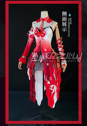 Shusheng Wuthering Waves Phrolova Red Spider Lily Game Suit Elegant Dress Uniform Cosplay Costume Halloween Party Outfit Women