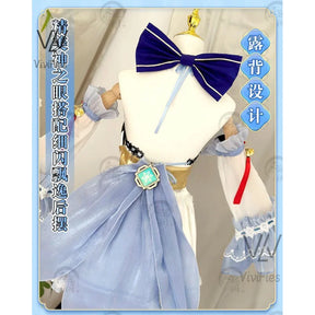 IN STOCK Ganyu Cosplay Maid Dress Game Genshin Impact Cosplay Ganyu Maid Halloween Costumes Genshin Fanart Maid Outfit