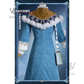 Identity V Melly Plinius Cosplay Costume Entomologist Golden Skin Court Dress Uniform Halloween Party Outfit Game Suit