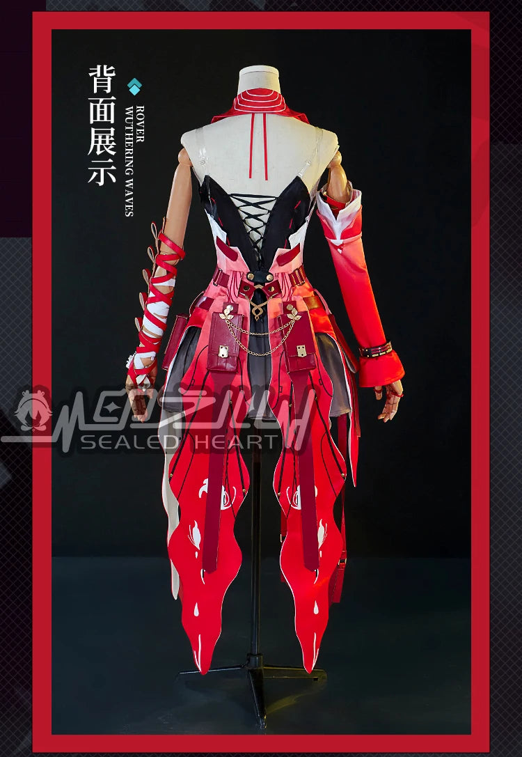 Shusheng Wuthering Waves Phrolova Red Spider Lily Game Suit Elegant Dress Uniform Cosplay Costume Halloween Party Outfit Women