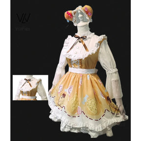 Game Identity V Tracy Reznik Cosplay Costume Candy Maid Dress  Girls Child Adult Size Gothic Lolita Dresses for Halloween Party