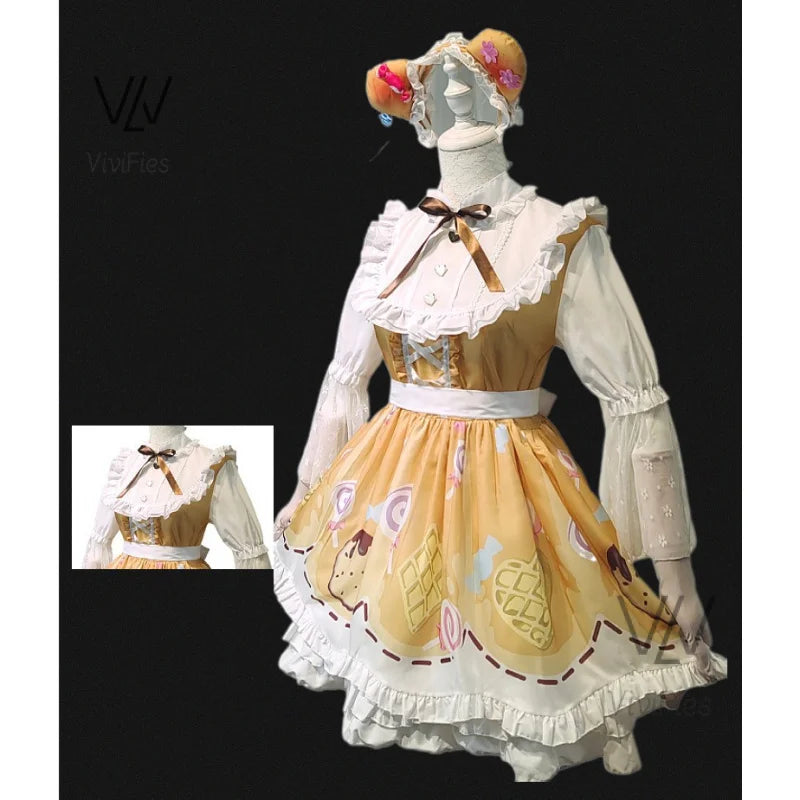 Game Identity V Tracy Reznik Cosplay Costume Candy Maid Dress  Girls Child Adult Size Gothic Lolita Dresses for Halloween Party