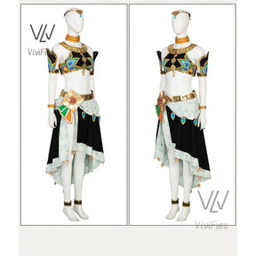 New Riju cosplay skirt Zelda cosplay costume the legend tears of the Kingdom set necklace tops skirt custom made