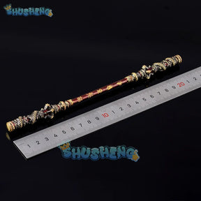 Black Myth Wukong Sun Wukong Golden Cudgel Monkey King Weapon Cosplay 35CM Metal Props Accessory for Boys Kids Birthday Gifts