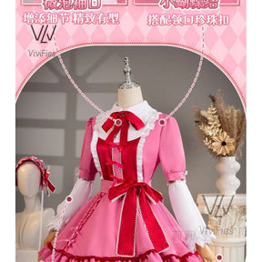 IN STOCK Panty& Stocking with Garterbelt Stocking Anarchy Cosplay Costume Wig Pink Lolita Dress Woman Sexy Kawaii Halloween Suit