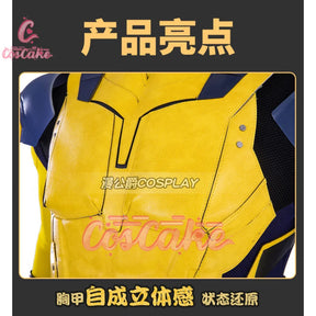 New Movie Deadpool 3 Wolverine Cosplay Costume Jumpsuit Vest Shoulder Armor Gloves Belt For Men Custom Made