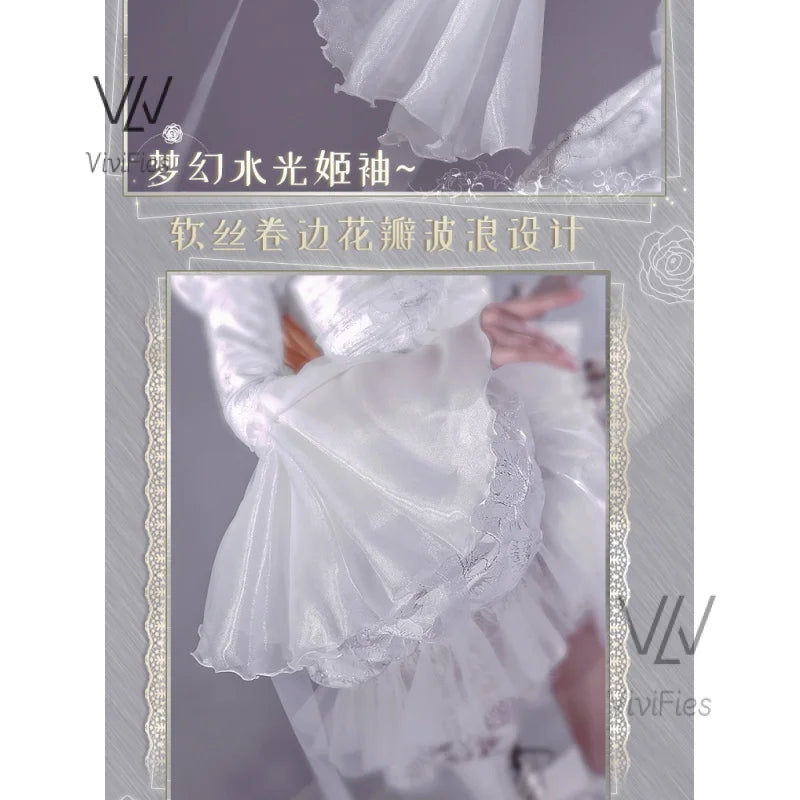 Kirakishou Cosplay Costume Wigs Anime Roses Maiden Cosplay Women Kirakishou Cosplay Lolita Gothic Dress White Lolita Dress Boots