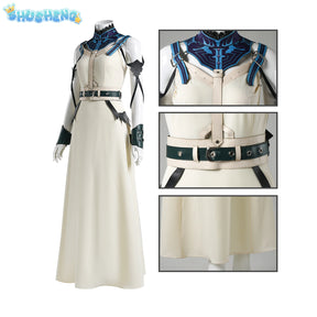 FF7 VII Cosplay Costume Aerith Gainsborough Kingdee Amusement Park  Dress Outfits Women Halloween Party Clothes For  S-XXXL