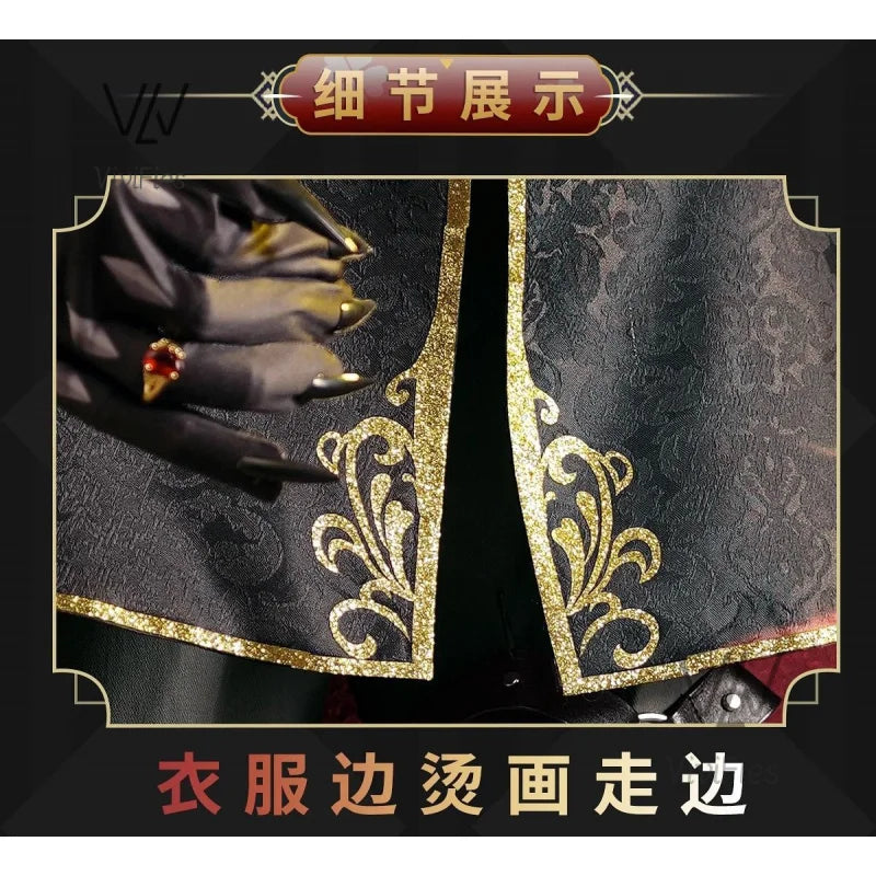 Anime Game Identity V Cosplay Night Watch Cosplay Costume Morningstar Ithaqua Cosplay Men Costume Wig Shoes For Halloween