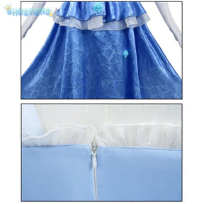 Shusheng-N Identity V Demi Bourbon Barmaid Rose Cosplay Costume Role Play Comic With Dress Hallowmas Party Wigs Animation Prop