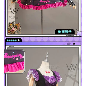 Irelia H Anime Aikatsu!Hoshimiya Ichigo Cosplay Costume Sweet Devil Evening party Dress female Lolita in stock