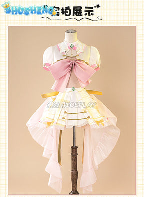 Game VTuber Ace Taffy Cosplay Costume Wig YouTuber Ace Taffy Princess Lolita Dress Uniform Women Halloween Party Suit