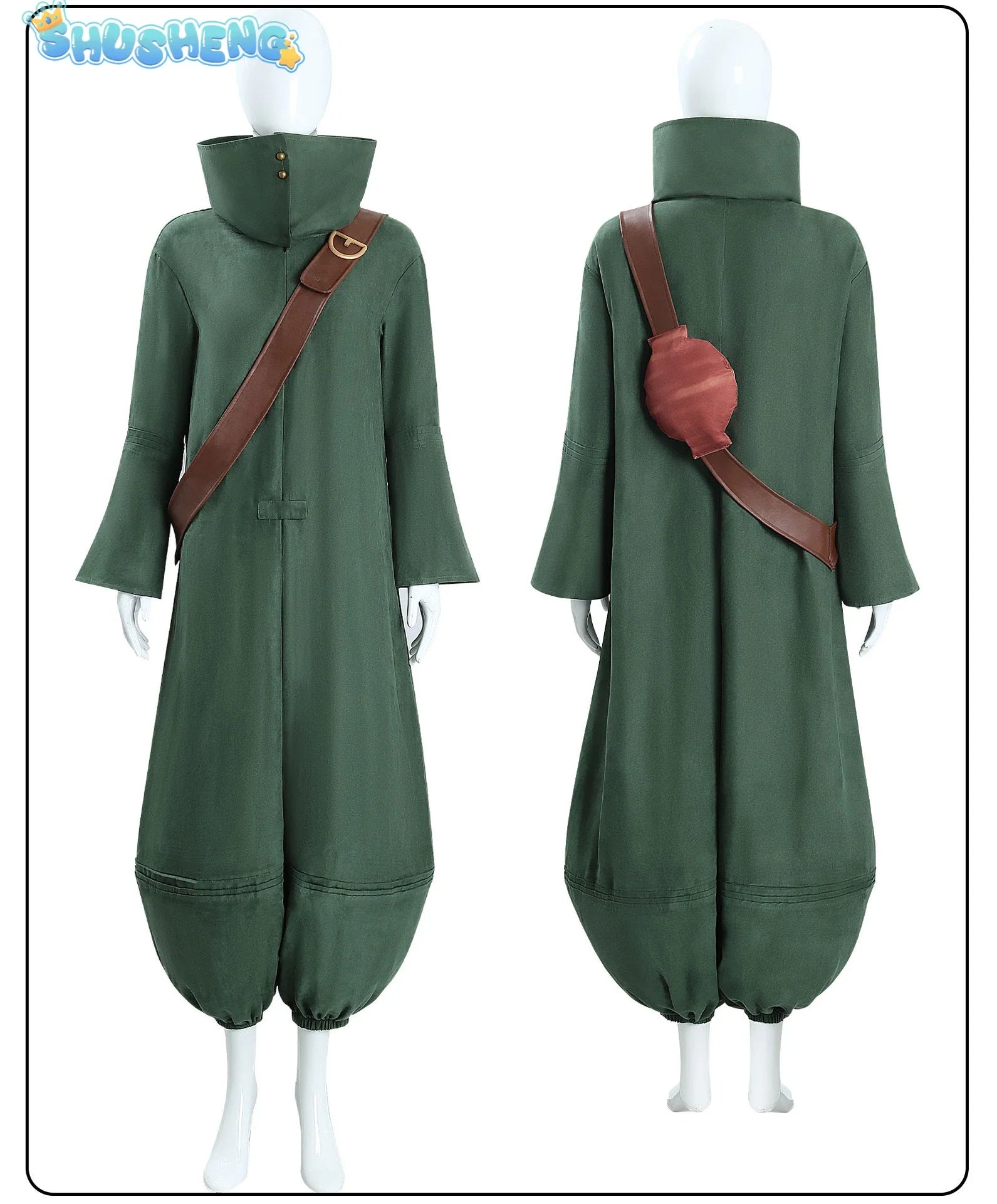 Shusheng-N Alone Cosplay Costume Game Nightmares III 3 Green Jumpsuit Hat Cap Head Cover Bag Helmets Glasses Halloween Party XS-XXXL