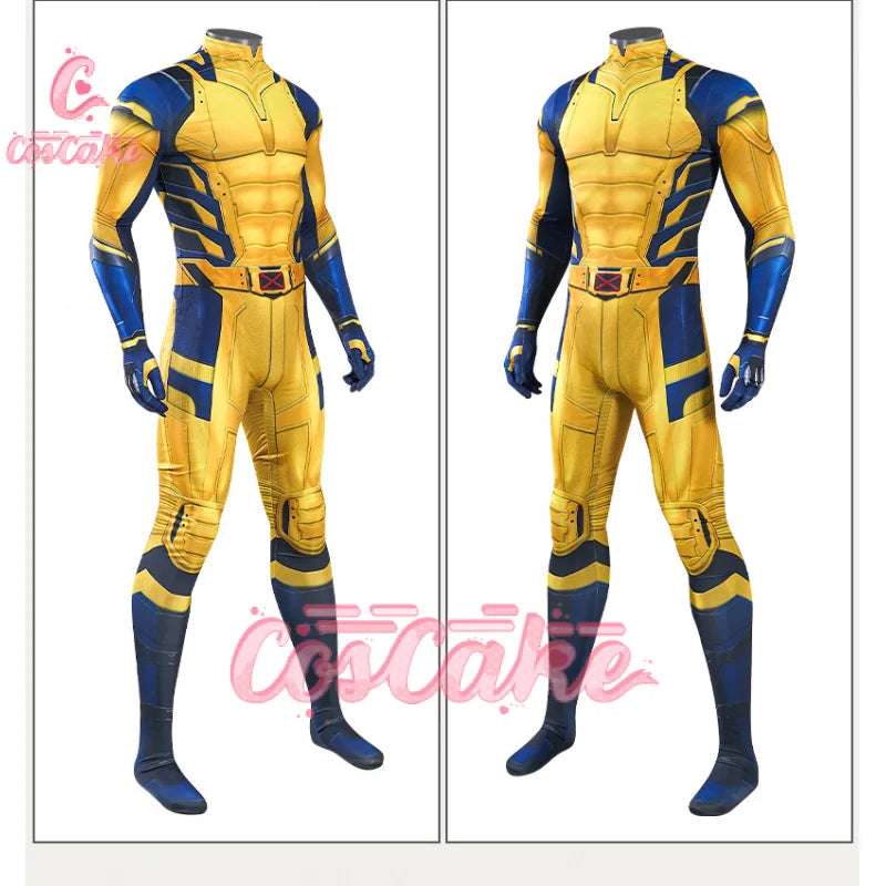 New Deadpool 3 Wolverine Cosplay Costume Superhero Cosplay Zentai Full Set With Bosysuit Shoes Handmade Halloween Man Outfit