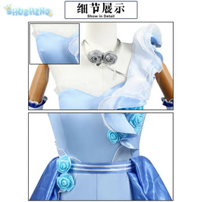 Shusheng-N Identity V Demi Bourbon Barmaid Rose Cosplay Costume Role Play Comic With Dress Hallowmas Party Wigs Animation Prop