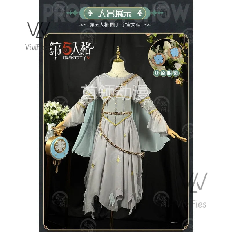 Identity v Emma Wood cosplay witch cosplay costume sweet lolita dress girls women Halloween suit full wig glasses bag