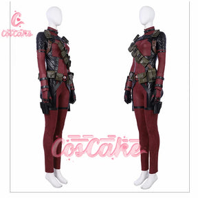 New Deadpool  Cosplay Cosutme Wade Winston Wilson Jumpsuit Belt Cosplay Costume Movie Anti-hero Suit Halloween Women's version