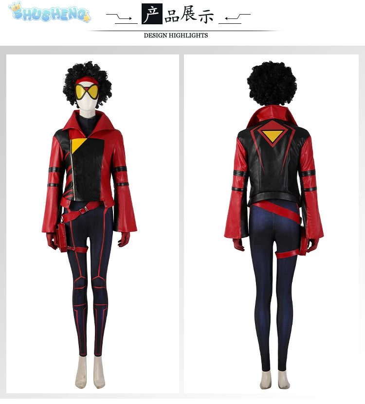 New XXS-XXL Spider-Woman Cosplay Jessica SpiderGirl Costume Superhero Outfit Bodysuit Halloween Spiderwoman Costume