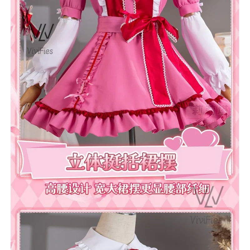 IN STOCK Panty& Stocking with Garterbelt Stocking Anarchy Cosplay Costume Wig Pink Lolita Dress Woman Sexy Kawaii Halloween Suit