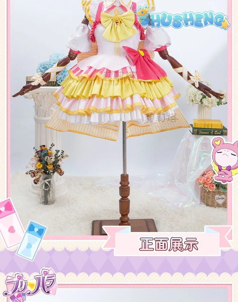 Manaka Laala Cosplay Anime Pripara Costume Sweet Gorgeous Uniform Dress Women Halloween Carnival Role Play Clothing S-XXL