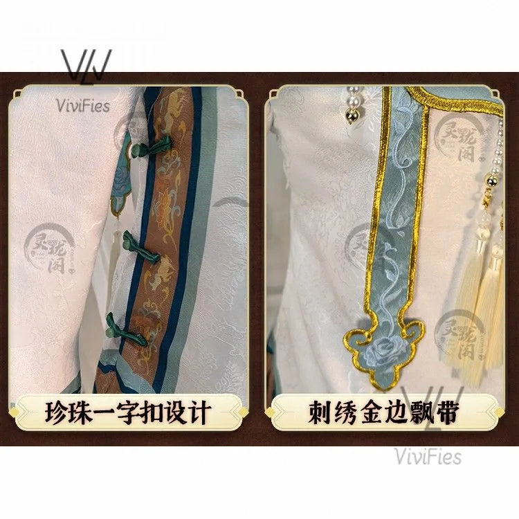 Qi Shiyi Cosplay Game Identity V Antique dealer Chinese style cheongsam accessory set for carnival Halloween costume in stock