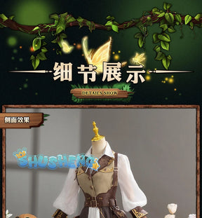 Identity V Melly Plinius Entomologist The Flower Of The Wilderness QiZhen Fashion Game Suit Cosplay Costume Halloween